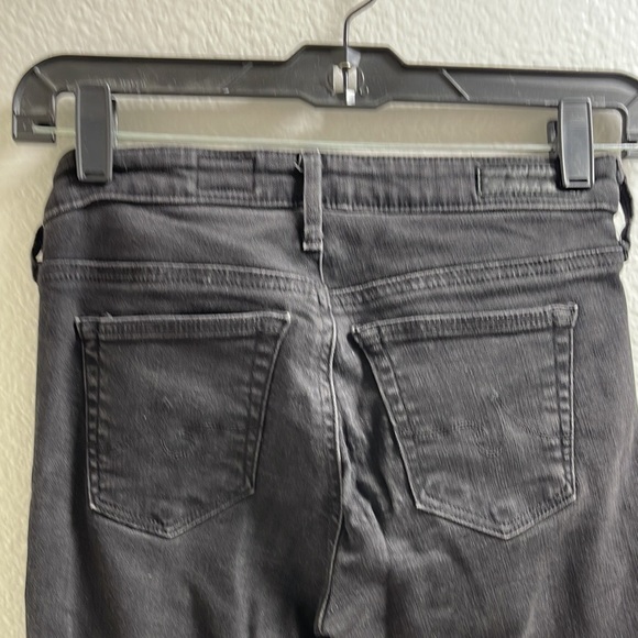 S) AG Adriano Goldschmied Super Stretch Split side Slim Ankle Skinny Jeans Black - Picture 9 of 12